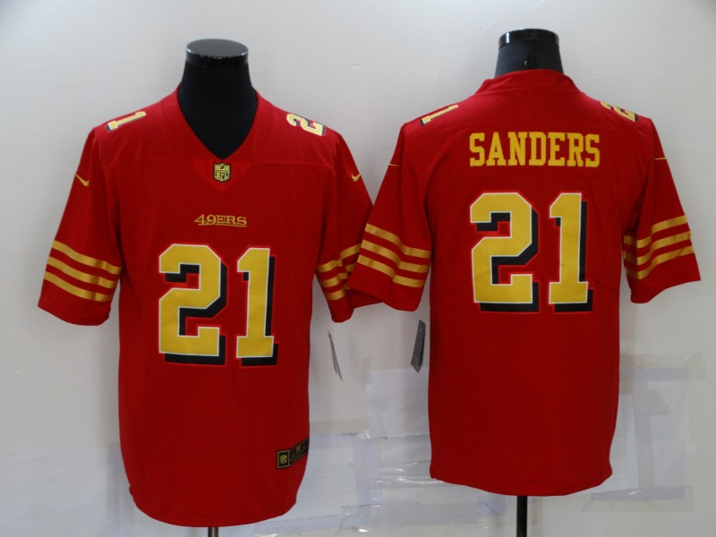 Men's San Francisco 49ers Deion Sanders #21 Red Jersey